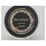 100 Greatest Masterpieces - Large Solid Sterling Silver Coin - Horseman