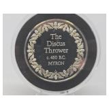 100 Greatest Masterpieces - Large Solid Sterling Silver Coin - The Discus Thrower