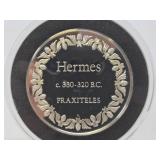 100 Greatest Masterpieces - Large Solid Sterling Silver Coin - Hermes