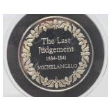 100 Greatest Masterpieces - Large Solid Sterling Silver Coin - The Last Judgement
