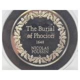 100 Greatest Masterpieces - Large Solid Sterling Silver Coin - The Burial of Phocion
