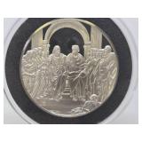 100 Greatest Masterpieces - Large Solid Sterling Silver Coin - The School of Athens