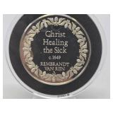 100 Greatest Masterpieces - Large Solid Sterling Silver Coin - Christ Healing the Sick