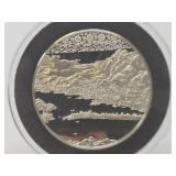 100 Greatest Masterpieces - Large Solid Sterling Silver Coin - Ama-No-Hashidate