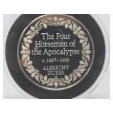 100 Greatest Masterpieces - Large Solid Sterling Silver Coin - The Four Horseman of the Apocalypse