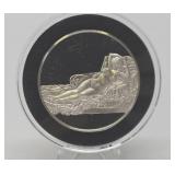 100 Greatest Masterpieces - Large Solid Sterling Silver Coin - Nude Maja