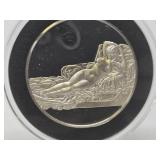 100 Greatest Masterpieces - Large Solid Sterling Silver Coin - Nude Maja