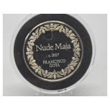 100 Greatest Masterpieces - Large Solid Sterling Silver Coin - Nude Maja