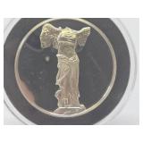 100 Greatest Masterpieces - Large Solid Sterling Silver Coin - The Victory of Samothrace