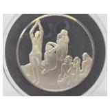 100 Greatest Masterpieces - Large Solid Sterling Silver Coin - Where Do We Come From? What Are We? Where are We Going"