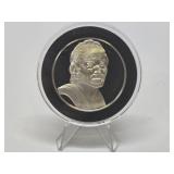 100 Greatest Masterpieces - Large Solid Sterling Silver Coin - Portrait Bust of Voltaire