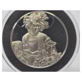 100 Greatest Masterpieces - Large Solid Sterling Silver Coin - Bacchus