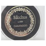 100 Greatest Masterpieces - Large Solid Sterling Silver Coin - Bacchus