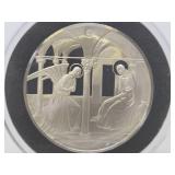 100 Greatest Masterpieces - Large Solid Sterling Silver Coin - The Annunciation - Fra Angelico