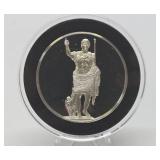 100 Greatest Masterpieces - Large Solid Sterling Silver Coin - Augustus of Prima Porta