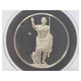 100 Greatest Masterpieces - Large Solid Sterling Silver Coin - Augustus of Prima Porta