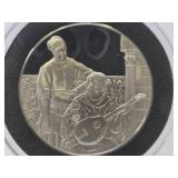 100 Greatest Masterpieces - Large Solid Sterling Silver Coin - The Letter - Vermeer