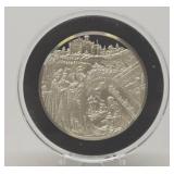 100 Greatest Masterpieces - Large Solid Sterling Silver Coin - April from Les Tres Riches Du Duc De Berry