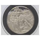 100 Greatest Masterpieces - Large Solid Sterling Silver Coin - April from Les Tres Riches Du Duc De Berry