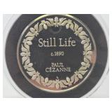 100 Greatest Masterpieces - Large Solid Sterling Silver Coin - Still Life - Cezanne