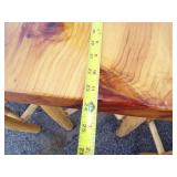 Log Bar Table, 2 Bar Chairs and Bench