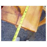 Log Bar Table, 2 Bar Chairs and Bench