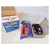 Propane Stove, Jumper Cables and Air Compressor