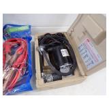 Propane Stove, Jumper Cables and Air Compressor
