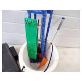 Tackle Box, Ice Cleats, Propane Heater and Tip ups