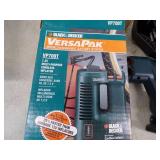 Black N Decker Versa Pak Air Compressor, Razer tool, Drill, Jig saw with 4 Batteries, Chargers and case