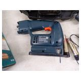Black N Decker Versa Pak Air Compressor, Razer tool, Drill, Jig saw with 4 Batteries, Chargers and case