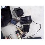 Black N Decker Versa Pak Air Compressor, Razer tool, Drill, Jig saw with 4 Batteries, Chargers and case
