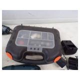 Black N Decker Versa Pak Air Compressor, Razer tool, Drill, Jig saw with 4 Batteries, Chargers and case