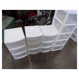 4 Plastic Dressers