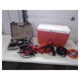 Belt Sanders, Cordless Tool Set, Jig saws and cooler