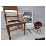 Mirror with drawers, Vintage Chair Frame and Vintage Heater