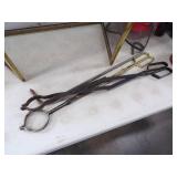 Fireplace Screen and tools, Chainsaw Helmet, Vintage Gas Can and Ash Pail