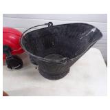 Fireplace Screen and tools, Chainsaw Helmet, Vintage Gas Can and Ash Pail