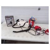 Coleman road trip heater,  Oreck Vacuum, and Air Pumps