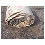 Large Tarp White Good For Woodpile may have holes or rips