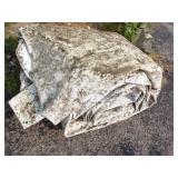 Large Tarp White Good For Woodpile may have holes or rips
