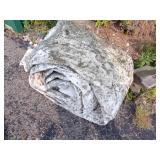 Large Tarp White Good For Woodpile may have holes or rips