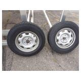Pair of Rims with LT245/70R17 Tires