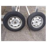 Pair of Rims with LT245/70R17 Tires