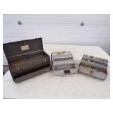 Tool Box and 2 Tackle boxes with Tackle