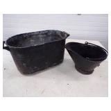 Vintage Boiler and Ash Pail