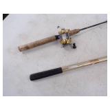 Vintage Rod and reel with Fish Net