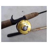 Vintage Rod and reel with Fish Net