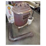 Sears No. 22B Vintage Wood Stove with Pipe and Accessories