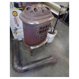 Sears No. 22B Vintage Wood Stove with Pipe and Accessories